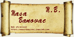 Maša Banovac vizit kartica